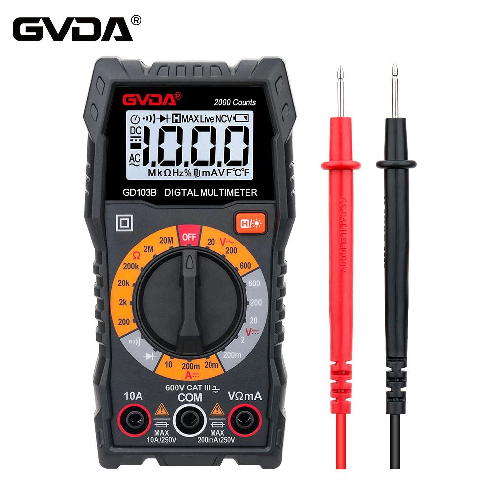GVDA Mini Pris Rhatach Multimter Digidol Cyrraedd GD103B