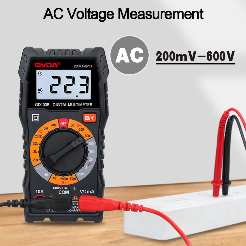 GVDA Cheap Price Mange Ystod Digidol Cyrraedd Multimter Digidol