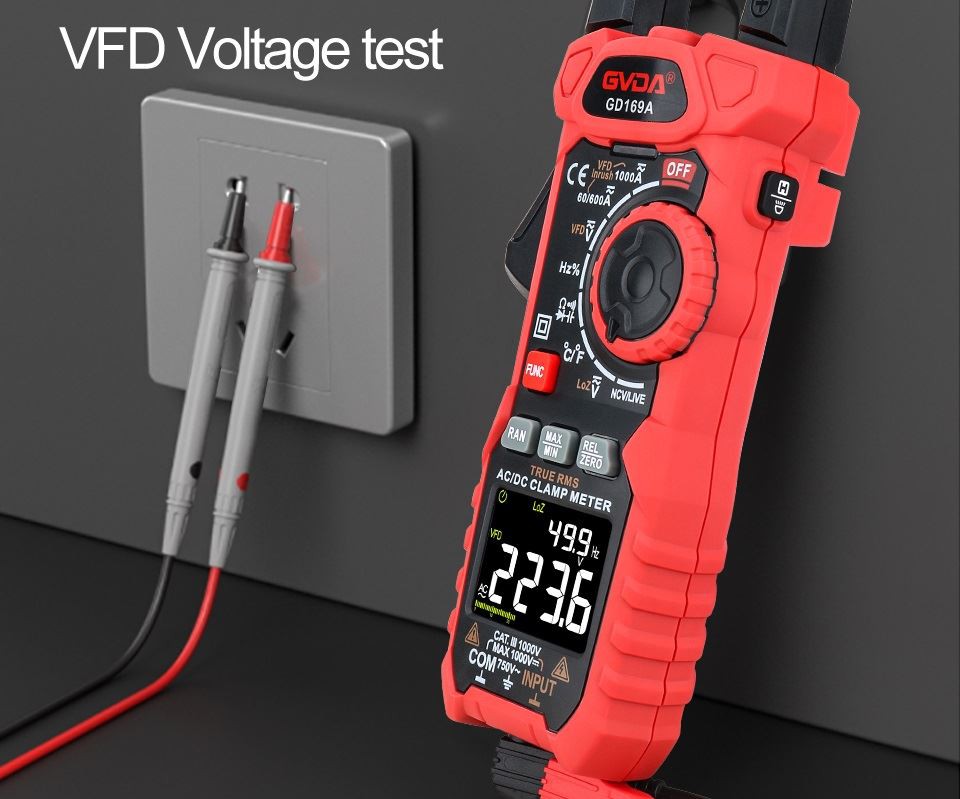 Ac Voltage Ystod o Clamp Digidol AC / DC Mesurydd Amlswyddogaethol Amlswyddog...
